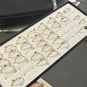 One Gold Single Stone Minimalist nose ring